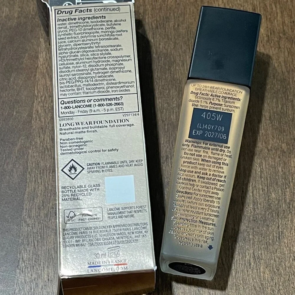 Lancôme Teint Idole Ultra Wear‎ Sunscreen Broad Spectrum SPF 25 Foundation 405W